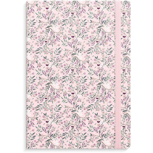 Anteckningsbok Burde DeLuxe Twigs Linjerad Rosa A5