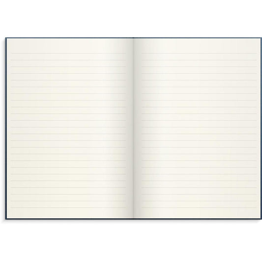 Anteckningsbok Burde Linnetextil Linjerad Blå A5