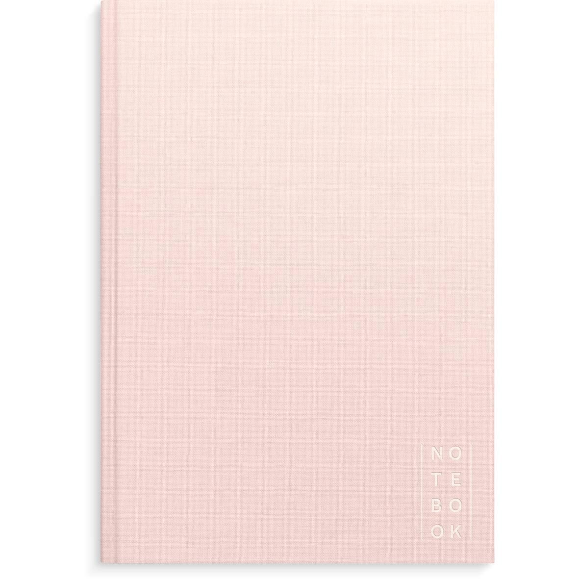Anteckningsbok Burde Linnetextil Olinjerad Rosa A5