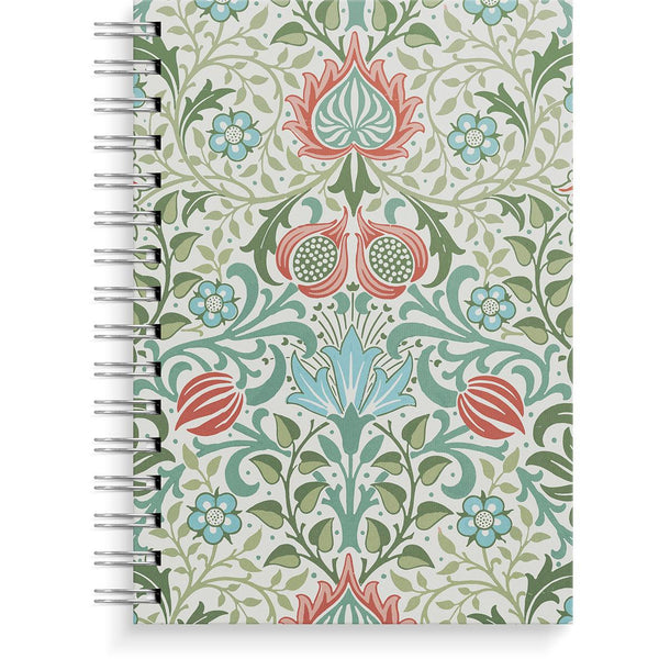Anteckningsbok Burde Spiral Flower Linjerad A5