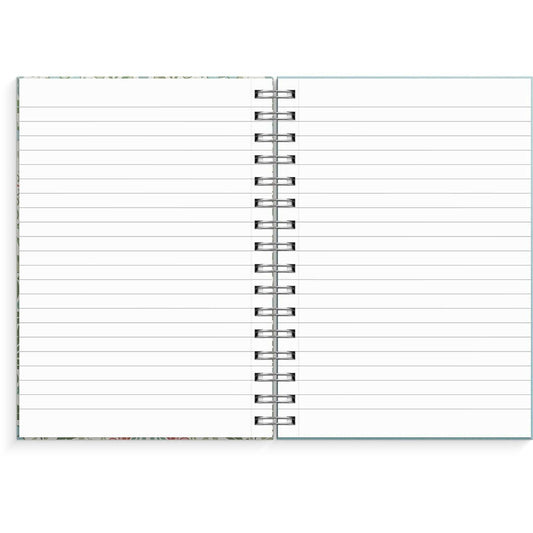 Anteckningsbok Burde Spiral Flower Linjerad A5