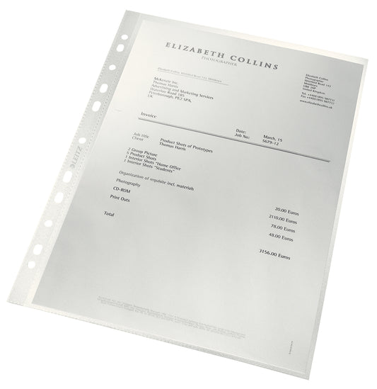 Plastficka Leitz Recycle 0,1mm klar A4