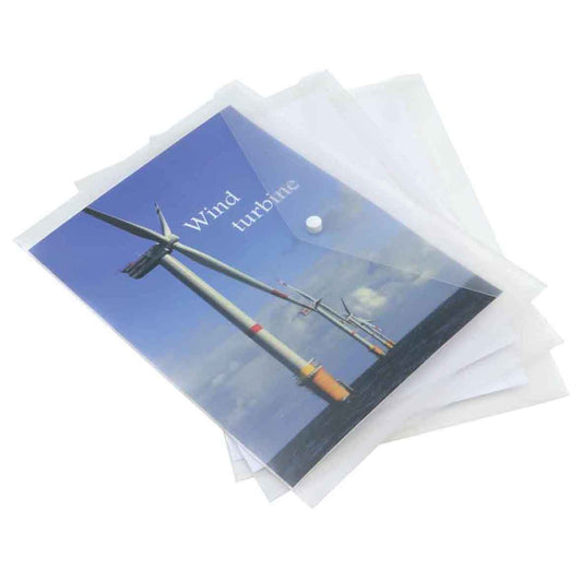 Kuvertmapp ECO Med Knapp Transparent A4