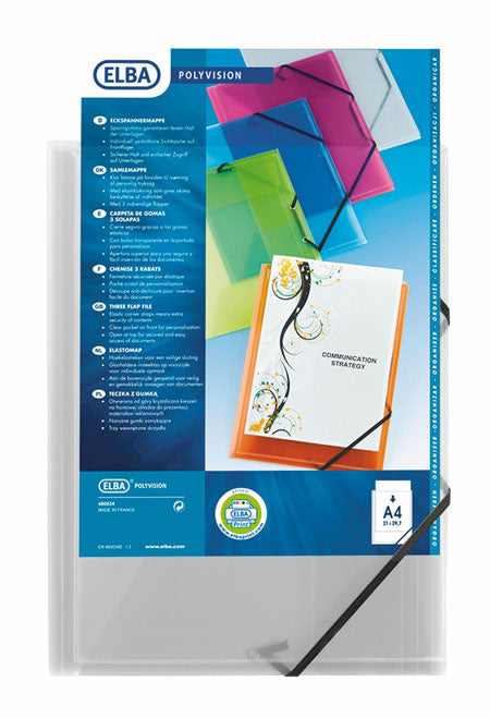 Snoddmapp Elba Med Ficka Transparent A4