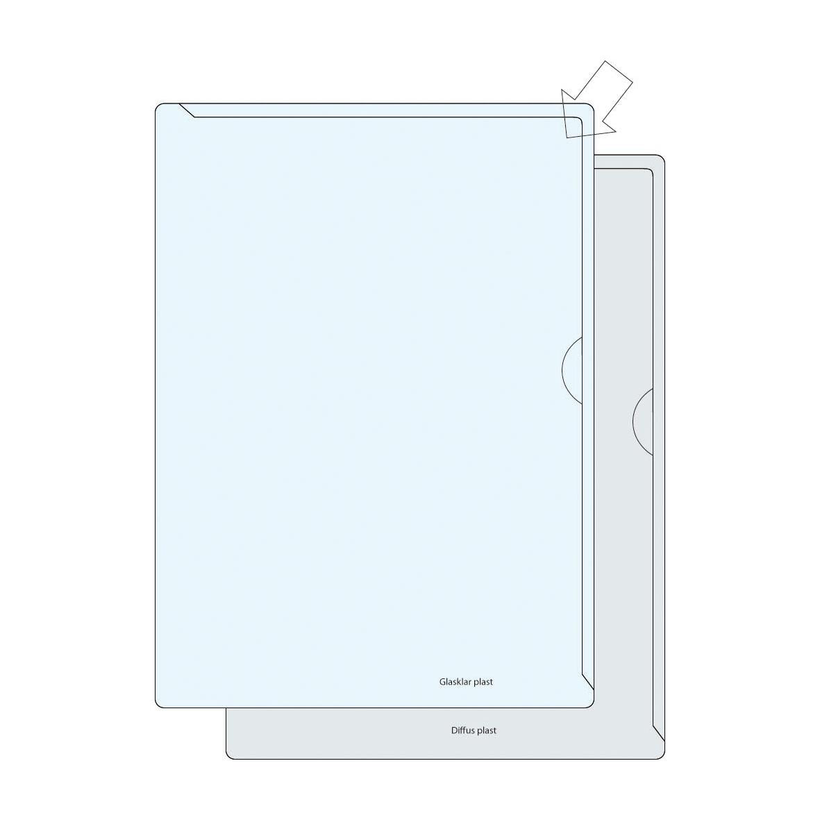 Aktmapp PVC 0,12mm Klar A4