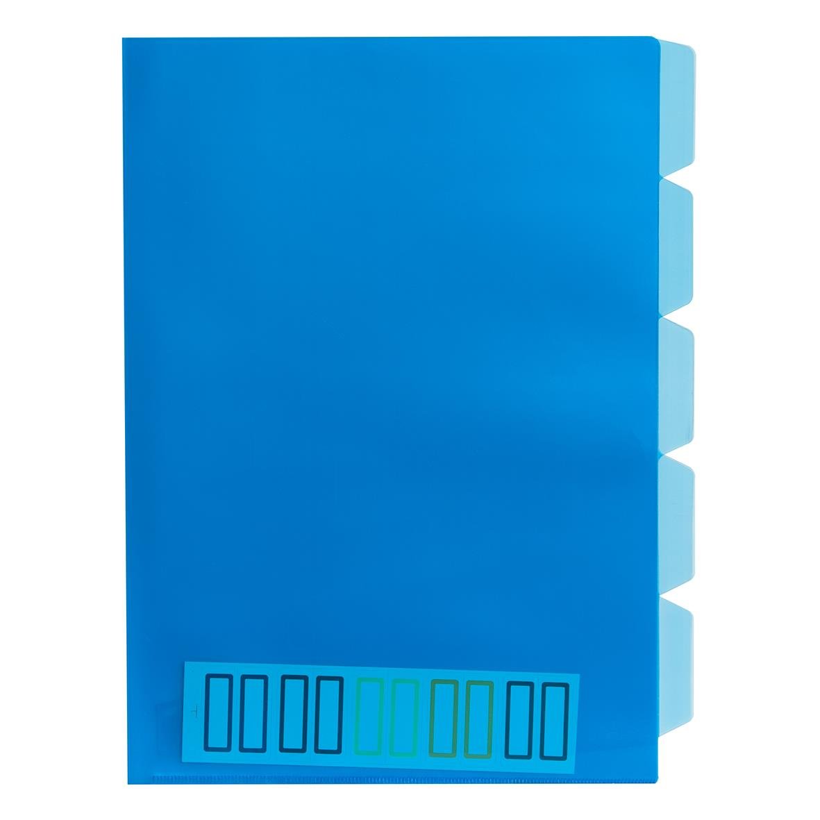 Dokumentmapp 5-flik Plast Blå
