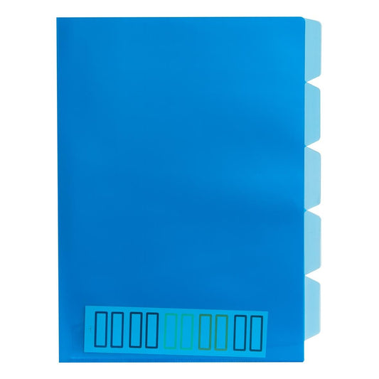 Dokumentmapp 5-flik Plast Blå