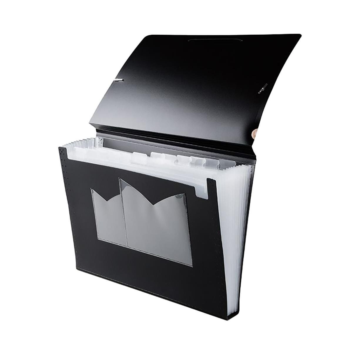 Hemarkiv/Projektmapp Docusmart PP Svart A4 13 Fickor