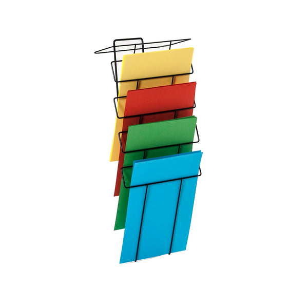Broschyrställ Vägg 5-fack svart A4