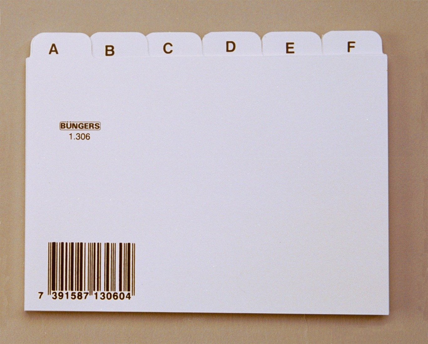 Ledkort A-Ö plast vit A6L