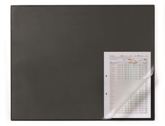 Skrivunderlägg Durable med kantskydd PVC svart 65x50cm