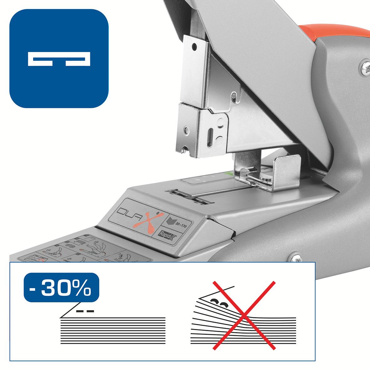 Blockhäftare Rapid Duax 170 Ark Silver