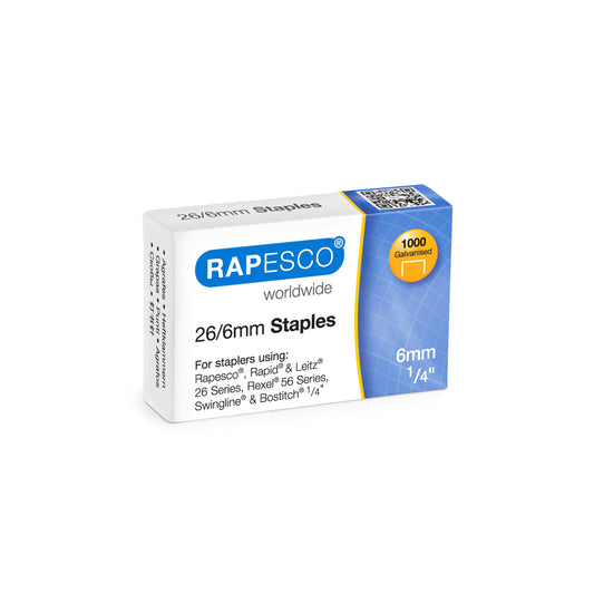 Häftklammer Rapesco 26/6 Standard