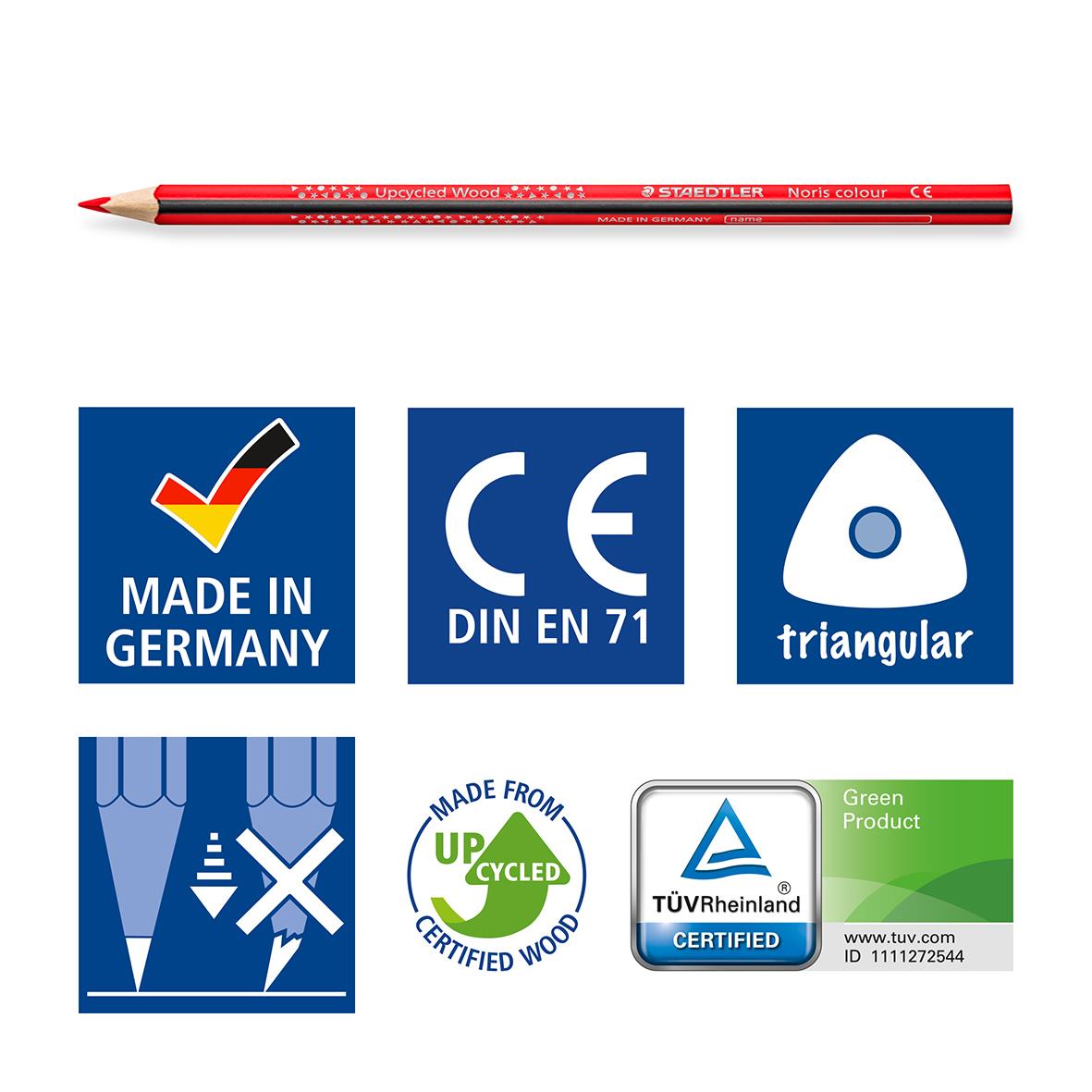 Färgpenna Blyerts Staedtler Noris 187 Trekant 12 färger
