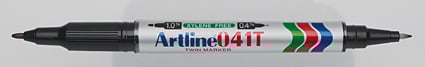 Märkpenna Artline 041T Twin Marker 2-Spetsar Svart 0,4/1mm