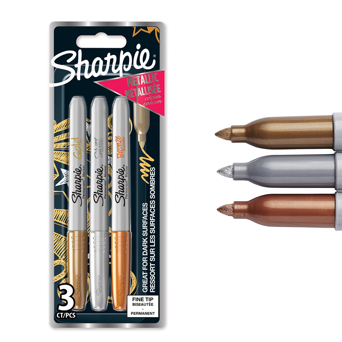 Märkpenna Sharpie Metallic Permanent 3 Färger Fine