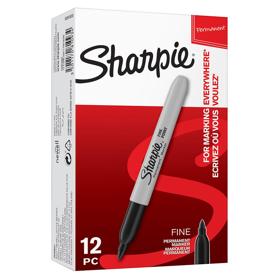 Märkpenna Sharpie Svart Fine