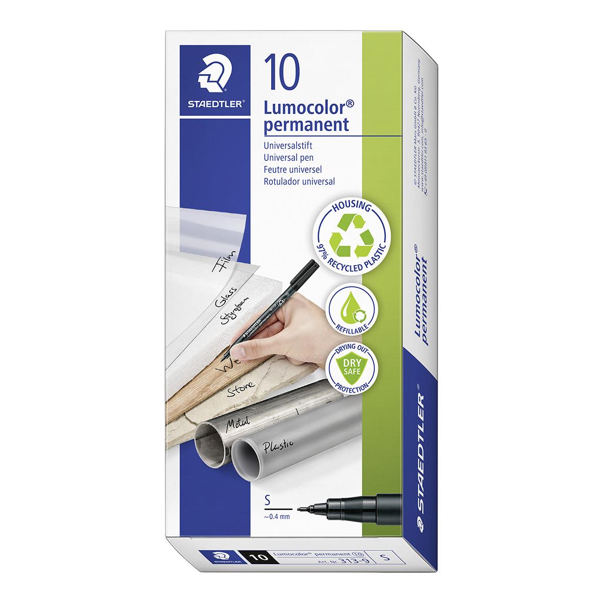 Universalpenna Staedtler Lumocolor 313 Permanent Svart 0,4mm