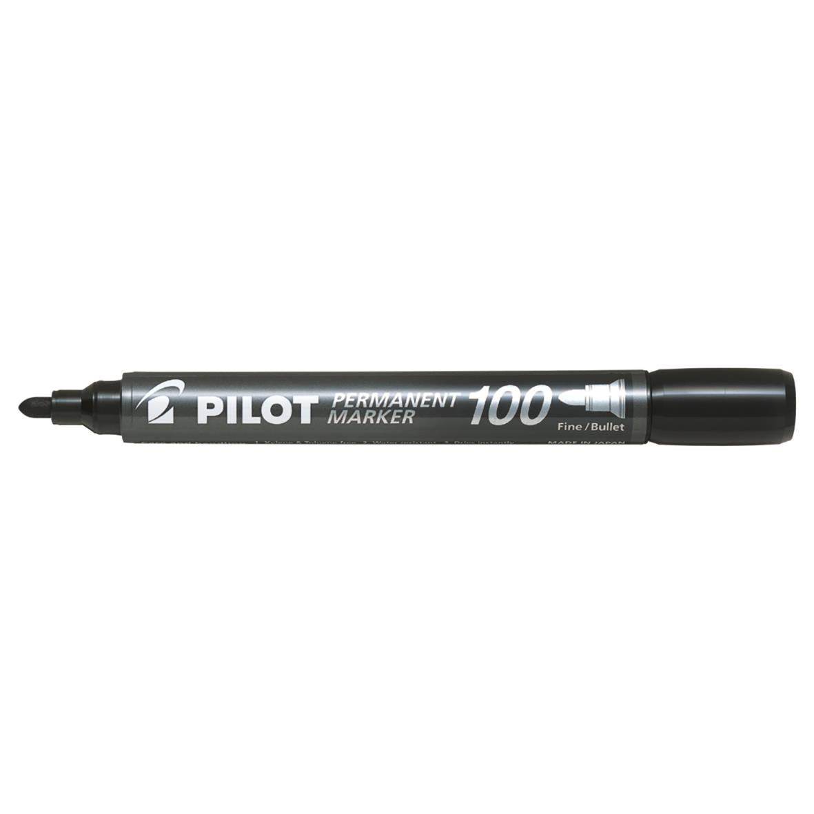 Märkpenna Pilot 100 Rund Permanent Svart 1-4mm