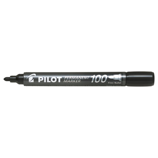 Märkpenna Pilot 100 Rund Permanent Svart 1-4mm
