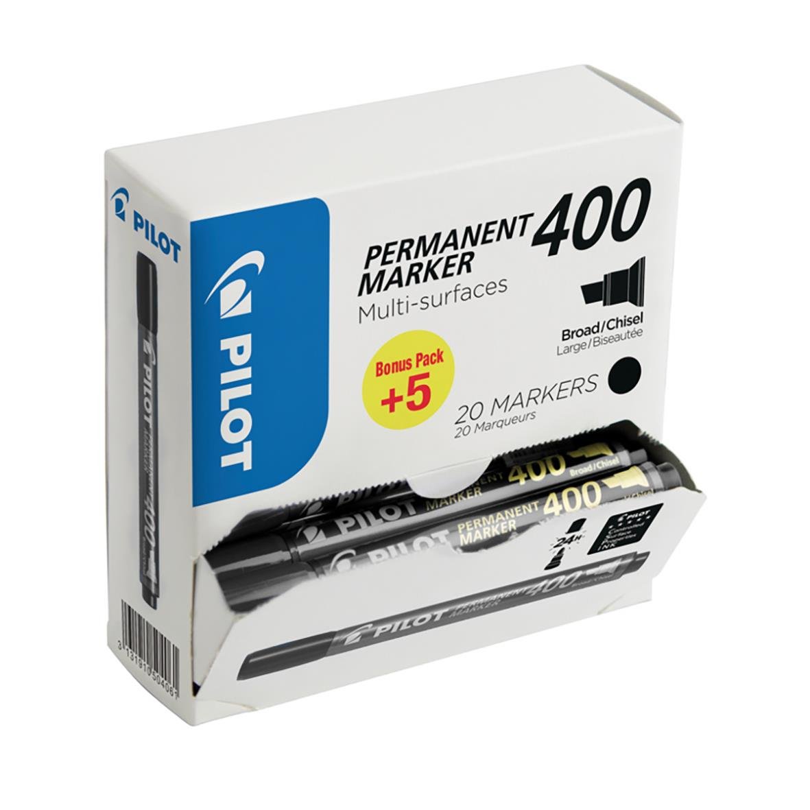 Märkpenna Pilot 400 Skuren Permanent Svart 2-5mm