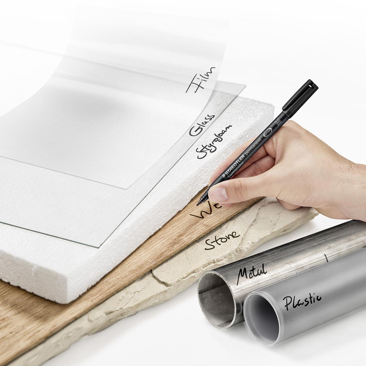 Universalpenna Staedtler Lumocolor 317 Permanent Svart 1mm
