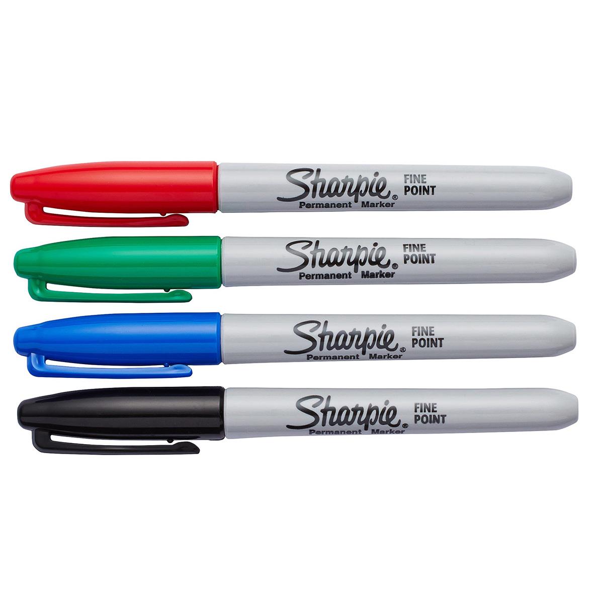Märkpenna Sharpie Permanent 4 Färger Fine