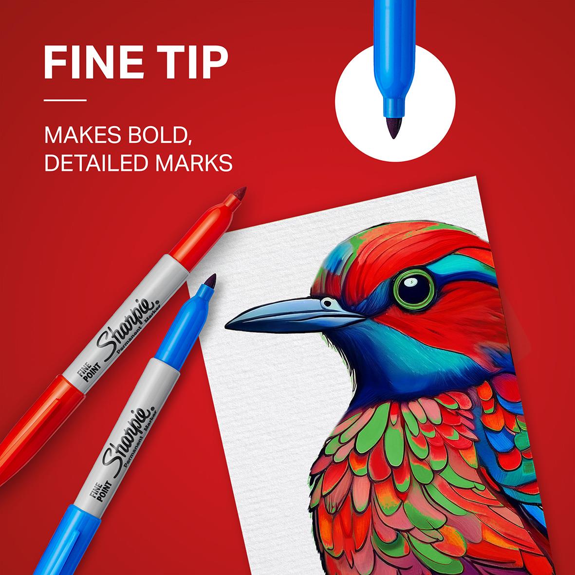 Märkpenna Sharpie Permanent 4 Färger Fine