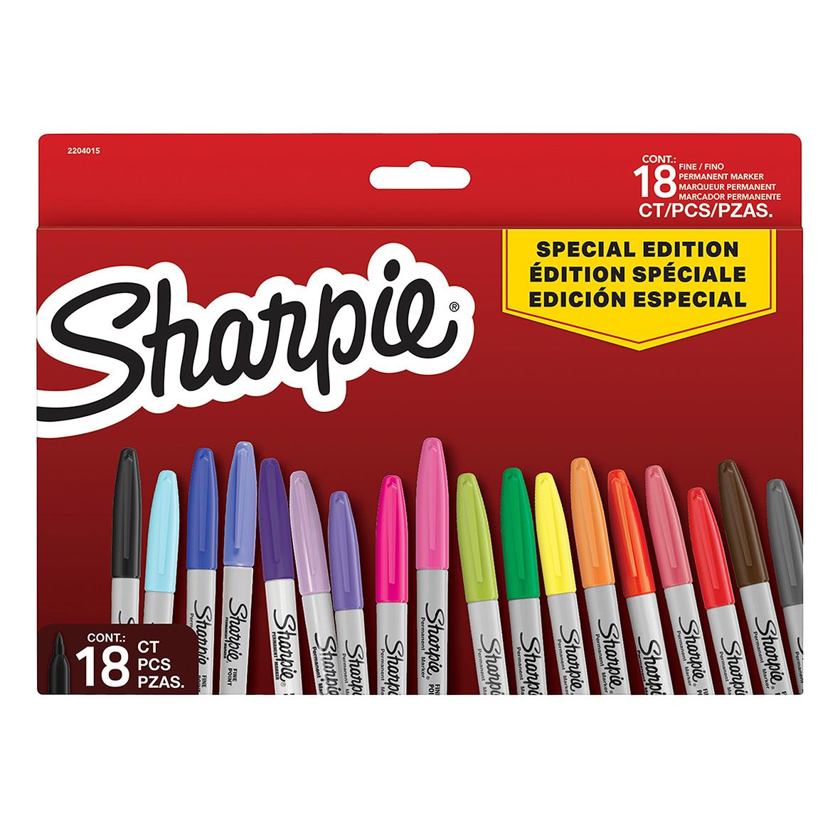 Märkpenna Sharpie Permanent 18 Färger Fine
