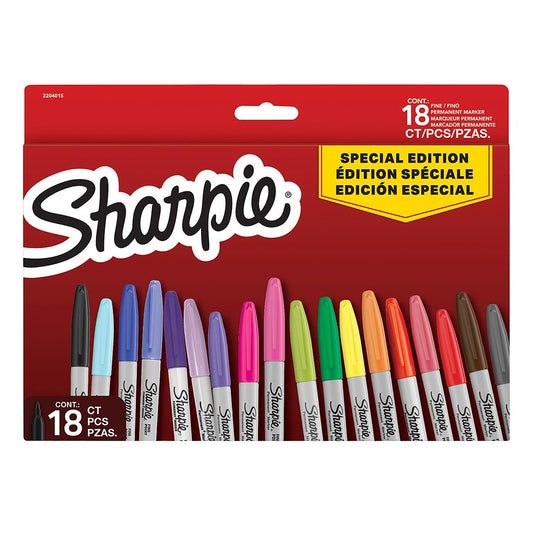 Märkpenna Sharpie Permanent 18 Färger Fine