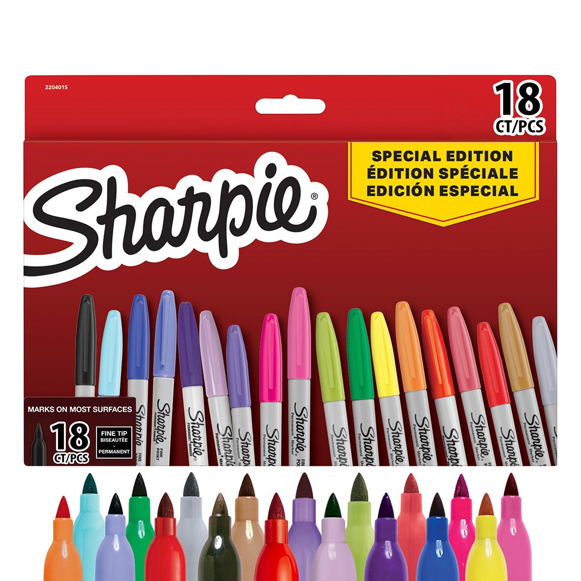 Märkpenna Sharpie Permanent 18 Färger Fine