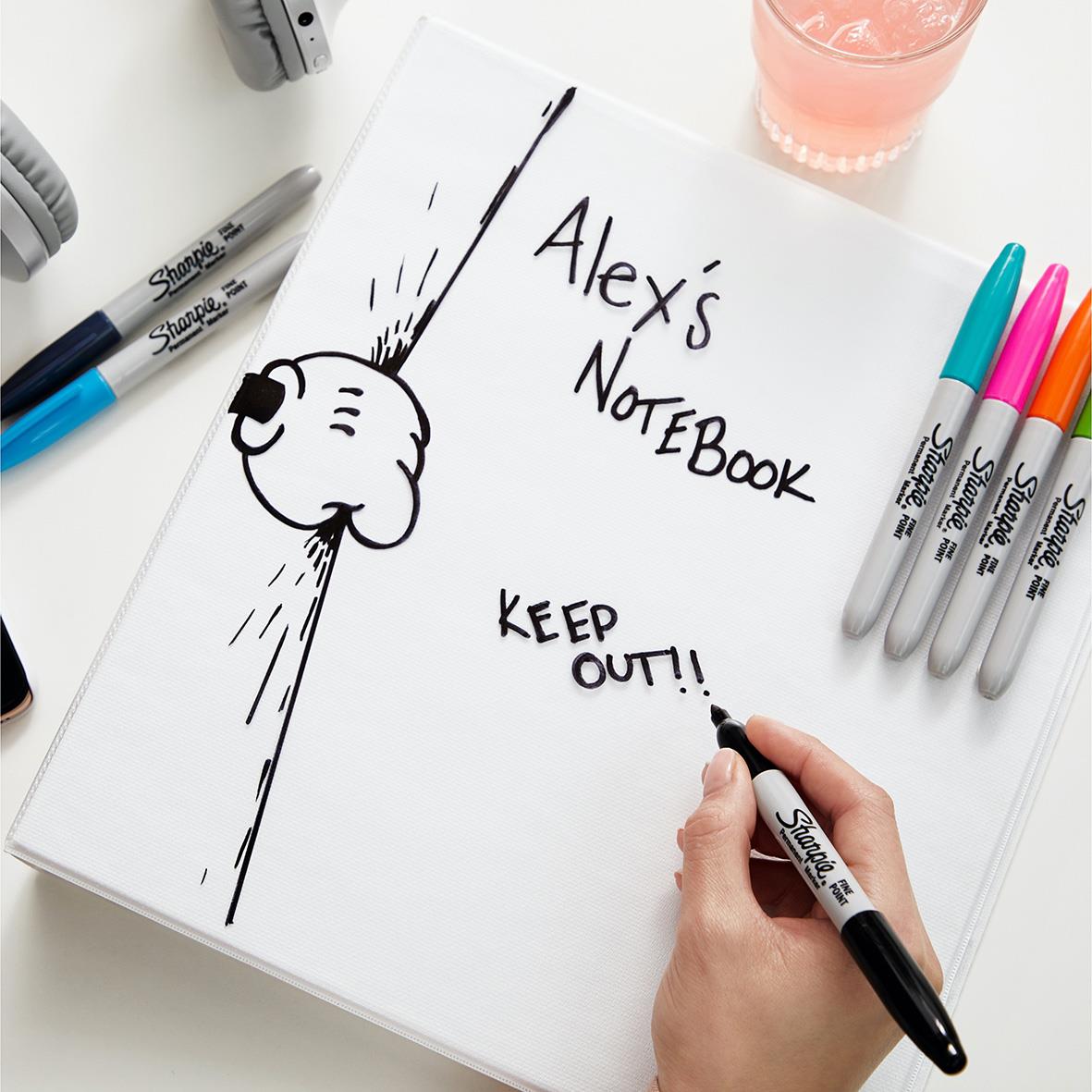 Märkpenna Sharpie Permanent 18 Färger Fine