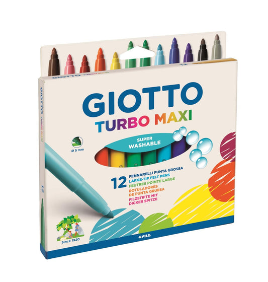 Fiberpenna Giotto Turbo Maxi 12 färger