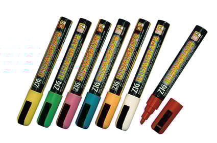 Märkpenna Zig Illumigraph PMA-510 Skuren Neonvit 6mm