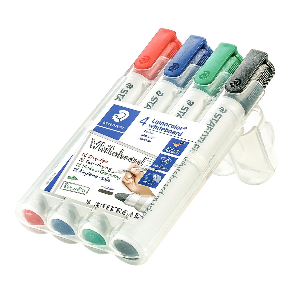Whiteboardpenna Staedtler Lumocolor 4-färger 2mm