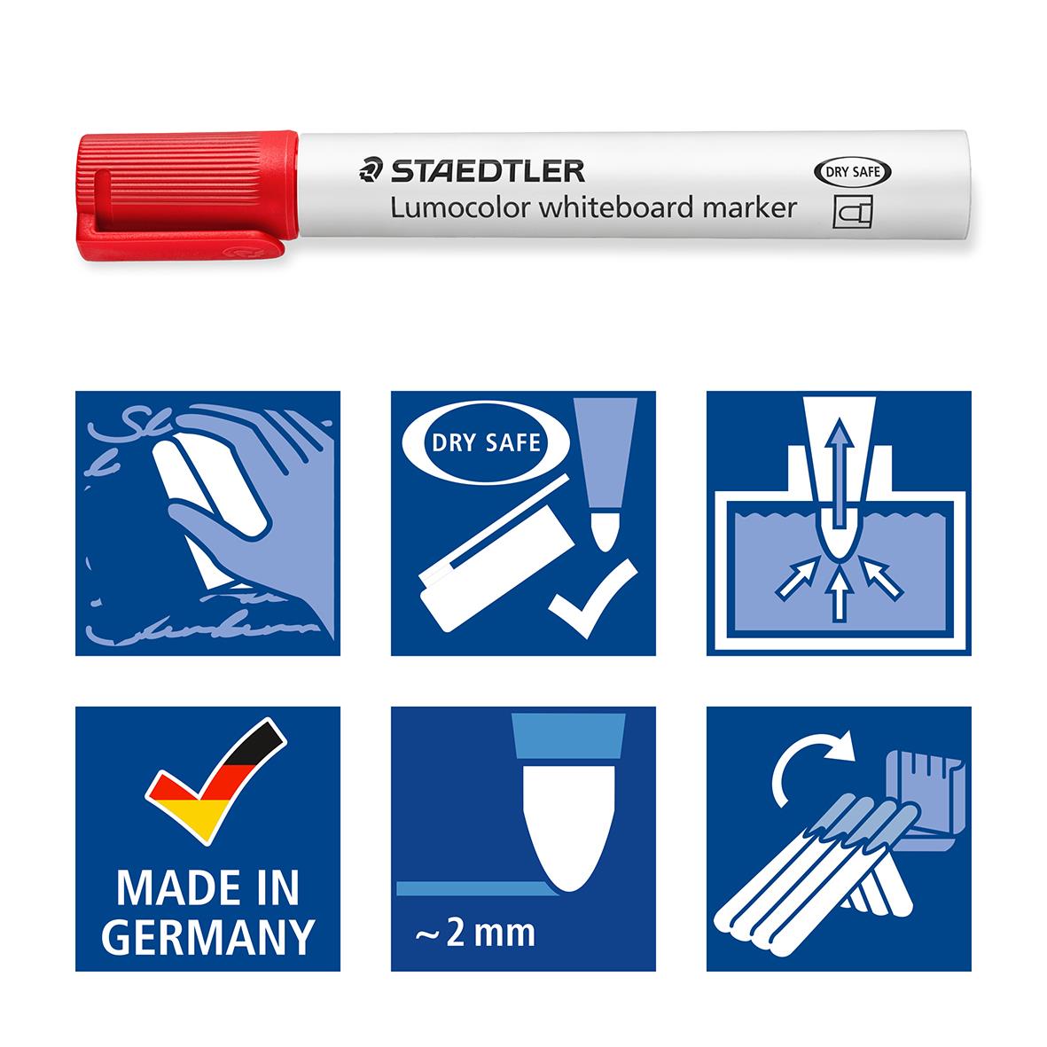Whiteboardpenna Staedtler Lumocolor 4-färger 2mm