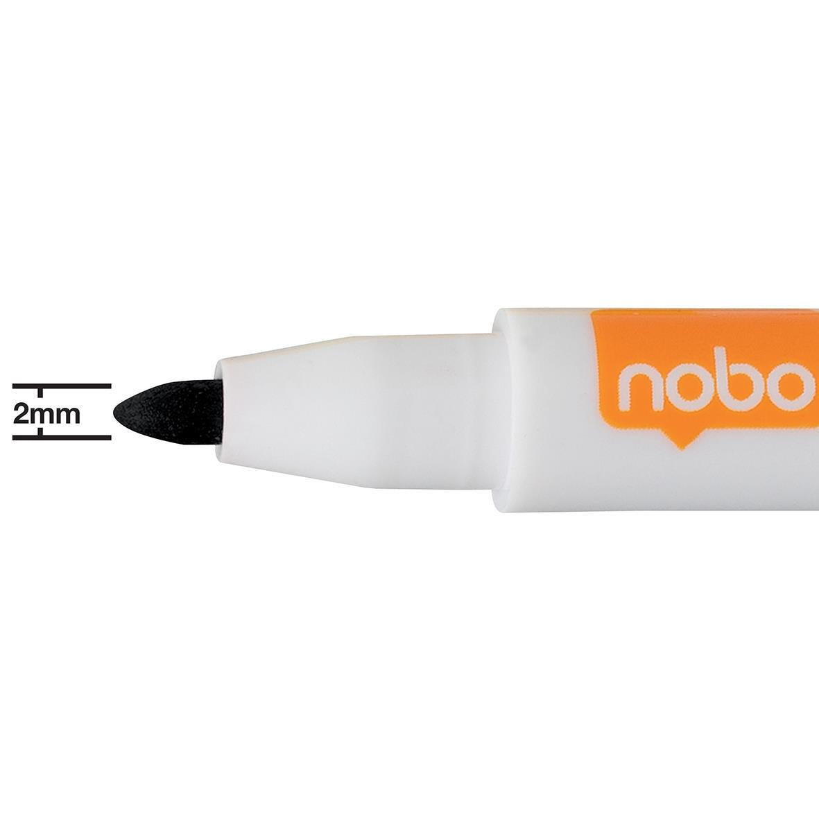 Whiteboardpenna Nobo Mini Fin Spets Magnet & Sudd Svart