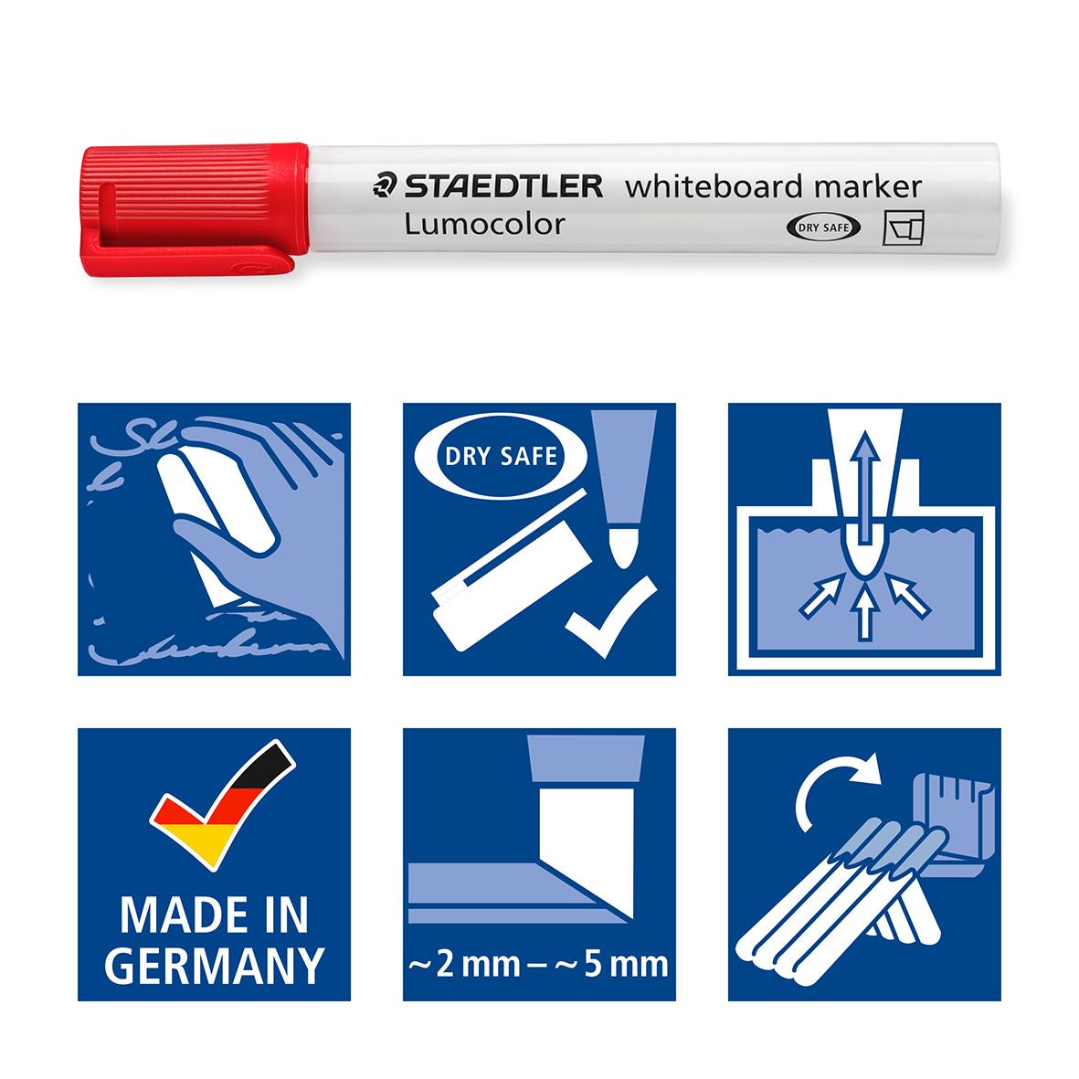 Whiteboardpenna Staedtler Lumocolor Skuren 4-färger 2-5mm