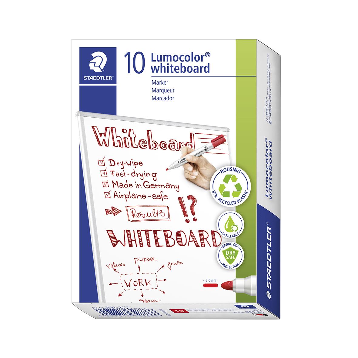 Whiteboardpenna Staedtler Lumocolor Rund Röd 2mm