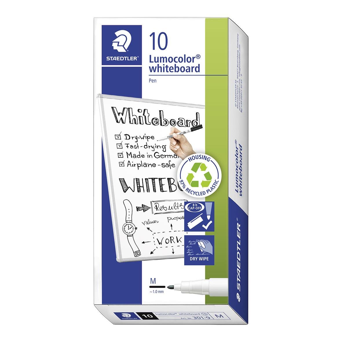 Whiteboardpenna Staedtler Lumocolor 301 Rund Svart 1mm