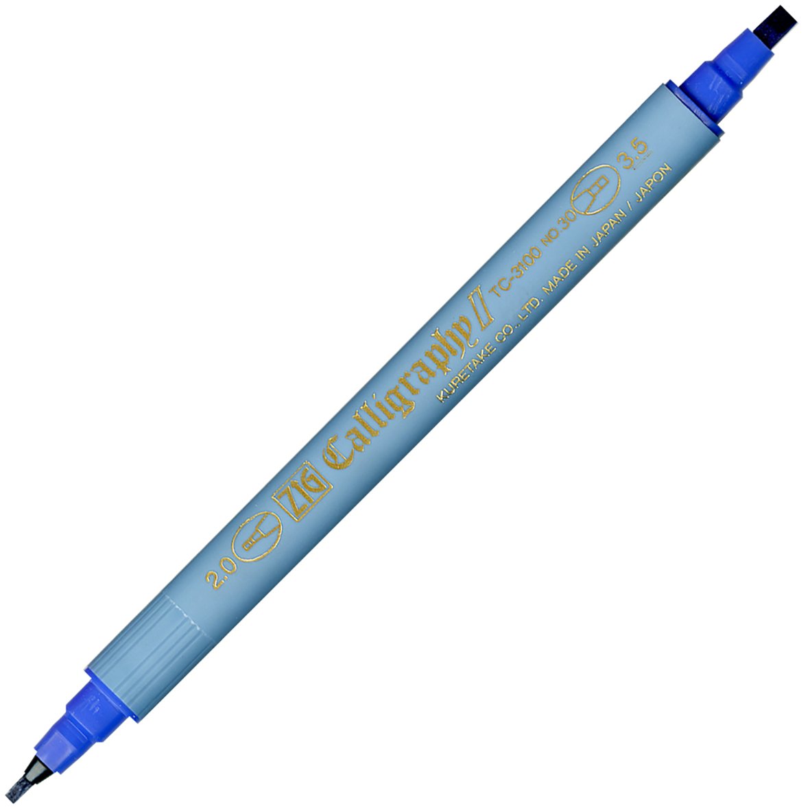 Kalligrafipenna Zig TC-3100 2 Spetsar Blå 2/3,5mm