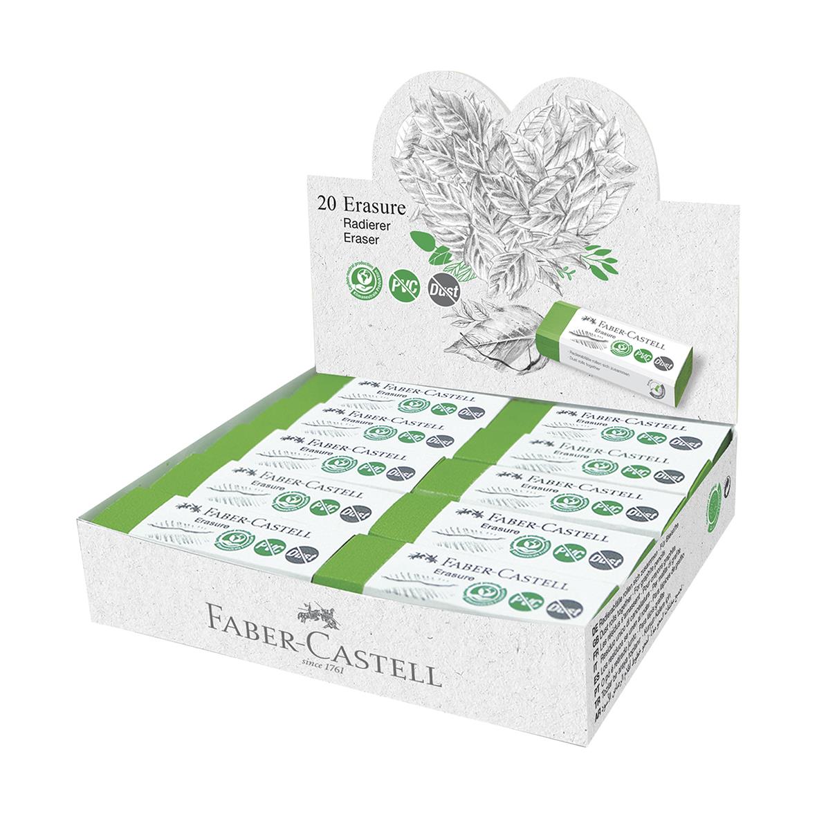 Radergummi Faber-Castell PVC-free & Dust-free Grön 45x22x13mm