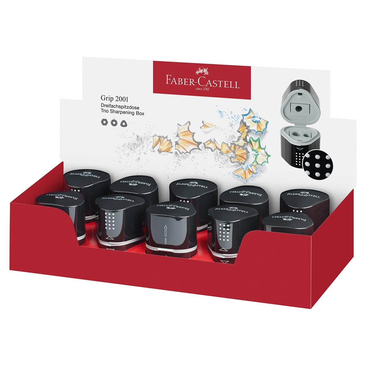 Pennvässare Faber-Castell Grip 2001 3 Hål Svart