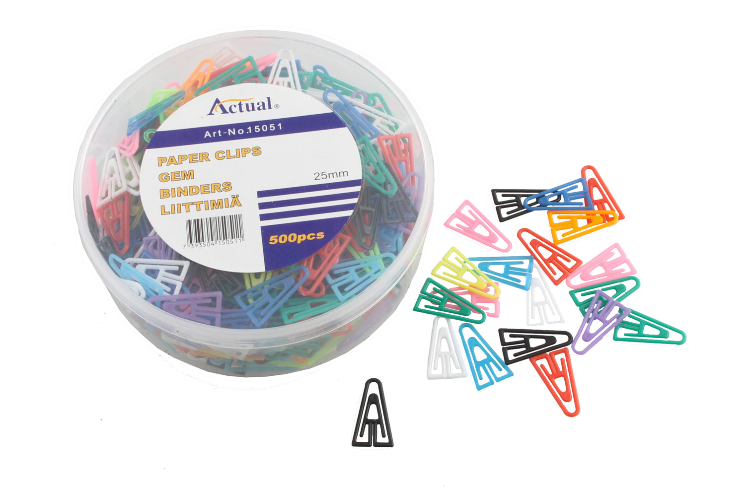 Plastic paper clips 25mm 500pcs/box