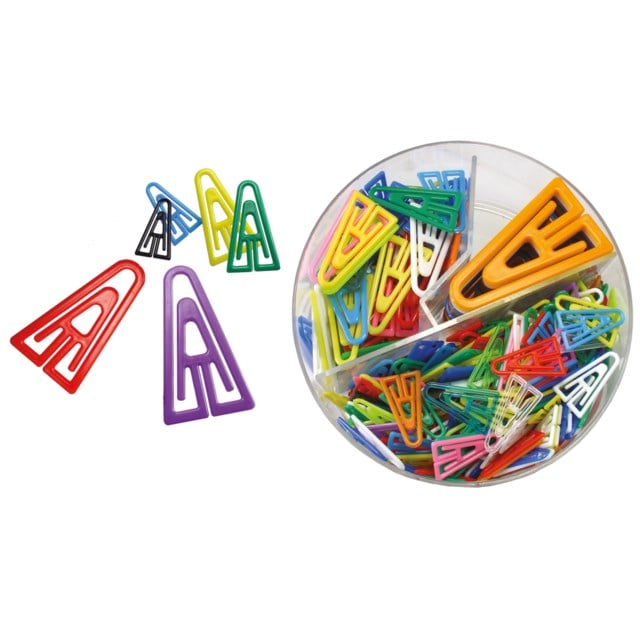 Plastic paper clips mixed sizes 25/35/60mm 300pcs/box