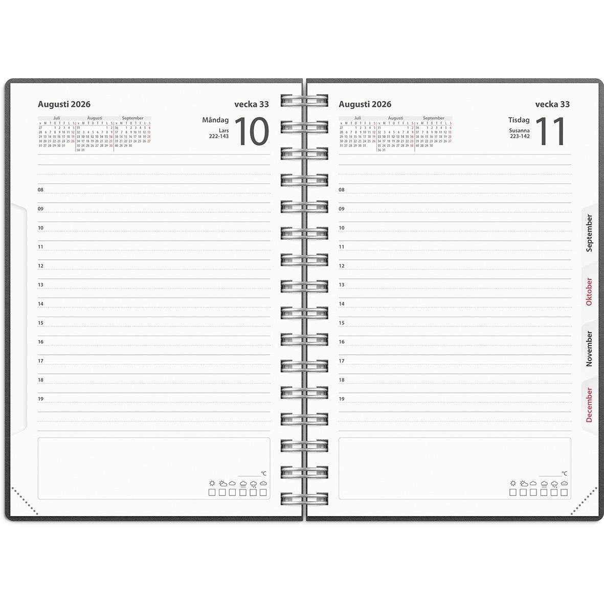 Almanacka Burde 1020 Dagbok Refill 2026