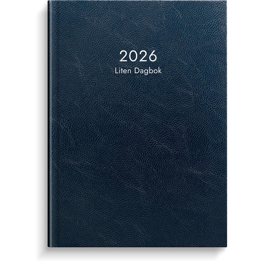 Almanacka Burde 1039 Liten Dagbok Konstläder 2026 Blå A6