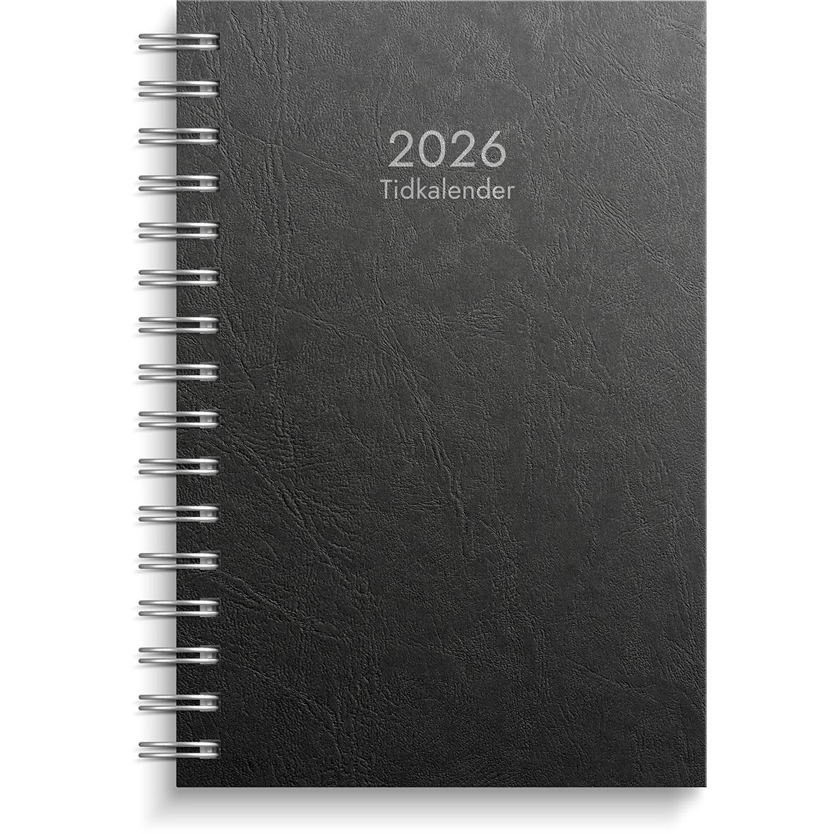 Almanacka Burde 1163 Tidkalender Kartongomslag 2026 Svart