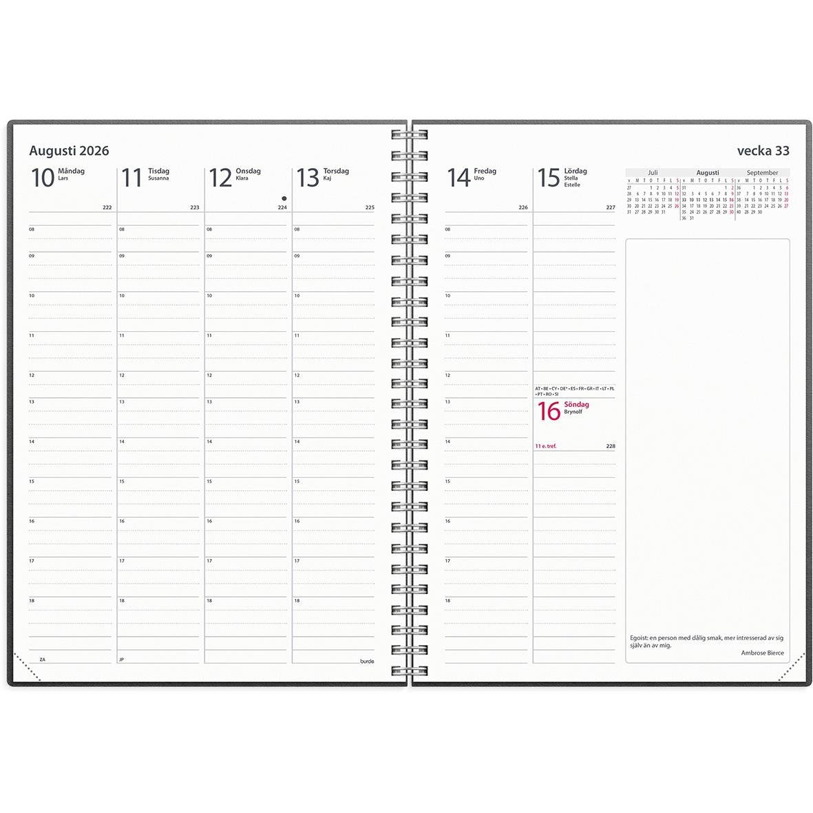 Almanacka Burde 1040 Business Refill 2026 A5
