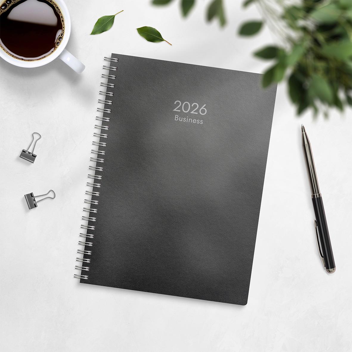 Almanacka Burde 5140 Business ECO Line 2026 Svart A5